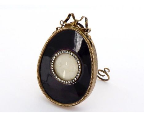 A modern silver gilt and enamel photograph frame in the style of Faberge by Andrei Ananov, 6.5cm. 