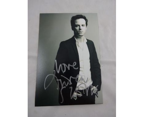 A signed photograph, Andrew Scott who will be playing Denbigh in Spectre