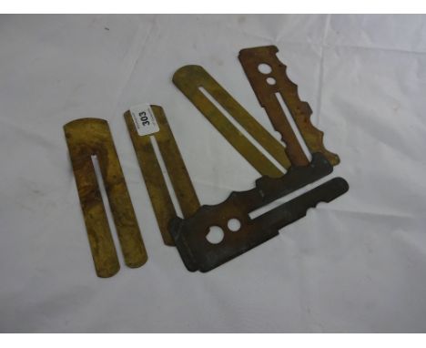 Five brass button polishing plates, 3 x Banks & Co. Willenhall, 2 patent no 116972-17