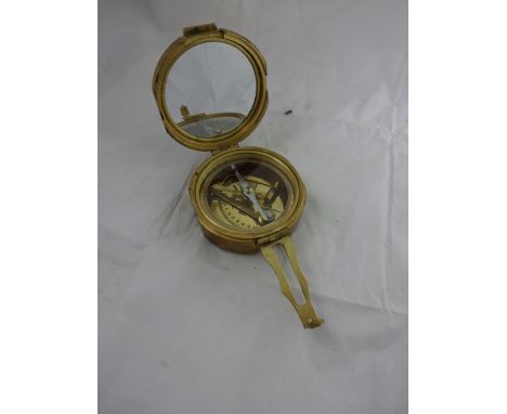 A brass cased Compass Natural Sine, London, 10.5cm