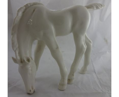 A Russian ceramic figure, standing horse 19cm high