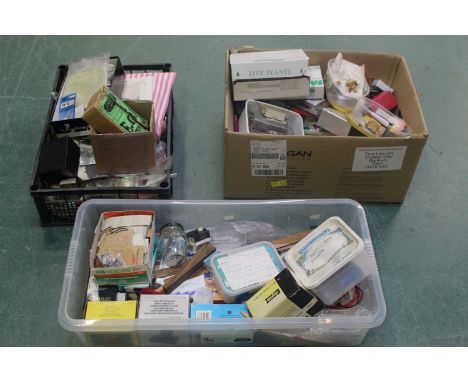 3 boxes of model making accessories and tools