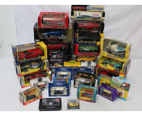 A group lot of miscellaneous large scale and other diecast model vehicles, to include Burago, Corgi, and Lledo