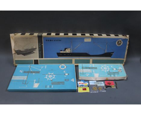 A 1960's Danish Billings boats 1/50 scale model kit, a Mercantic coaster freight ship, possibly from the 1964 range, together
