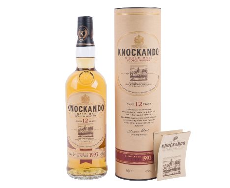 KNOCKANDO Single Malt Scotch Whisky 'Aged 12 Years' 1993 Region: Speyside, Schottland, 43% Vol., 700 ml, Füllstand im Flasche