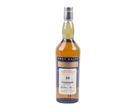 ROSEBANK RARE MALTS SELECTION Single Malt Scotch Whisky 'Aged 20 Years', 1981 Abgefüllt in 2002, Flasche Nr. 1618, Region: St