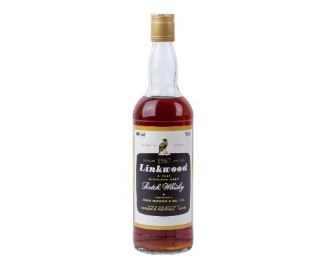 LINKWOOD Highland Malt Scotch Whisky 'Gordon & MacPhail' 1967 Region: Elgin, Schottland, 40% Vol., 700 ml, Füllstand in Flasc