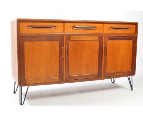 G-Plan Furniture - Fresco Range - a retro mid 20th century circa 1960s teak wood buffet sideboard credenza. The sideboard fea