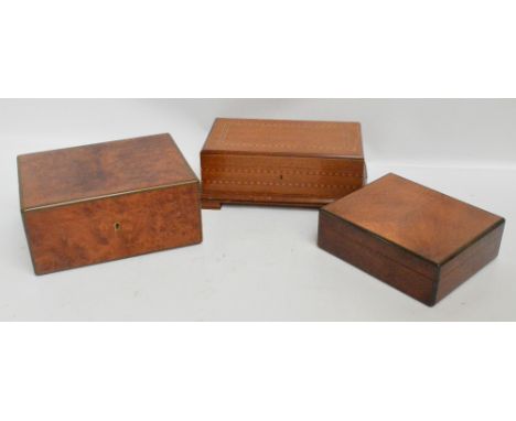 A 20th century bird's eye maple veneered cedar cigar humidor by Ellie Bleu, Paris, with hygrometer to the top and containing 