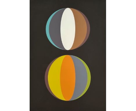 Alec Finlay, (Scottish: 1966- present), Beach Balls, silkscreen print, in white painted frame, inscribed verso (70cm x 52cm)