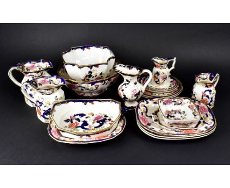 MASONS CHINA; a quantity of 'Mandalay' pattern tableware to include a large fruit bowl, diameter 26cm, a planter, 14 x 21cm, 
