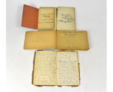 Four 19th century maritime journals, all written by Thomas J Lane, dating from 1874, journals one and two document his voyage