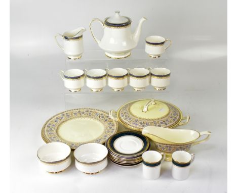 ROYAL WORCESTER; a quantity of 'Lady Evelyn' dinnerware, including plates, tureens, sauce boat and stand, with a quantity of 