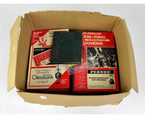 LIVERPOOL FOOTBALL CLUB; an interesting archive of ephemera including an autograph book bearing signatures of players from 19