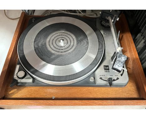 A Dual 1019 record player in teak case