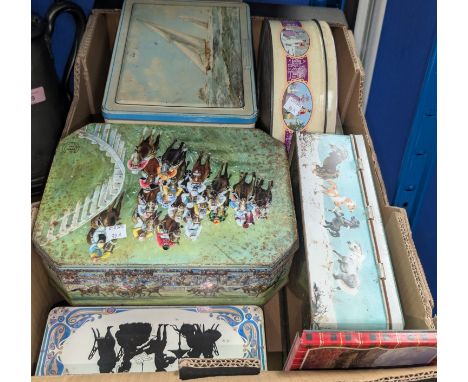 A collection of vintage tins