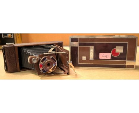 An Art Deco Kodak 1A Walter Dorwin Teague designed camera and original outer box