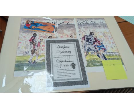 A Limited Edition print 930 of 1999 of Manchester United v Bayern Munich, 1999 Championship Final with certificate of authent