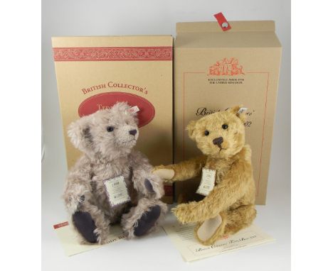 Two Steiff Limited Edition British Collectors’ Teddy Bears, Teddy Bear 1999 and Teddy Bear 2002, Teddy Bear 1999, lilac 36cm,