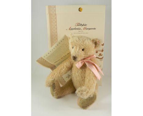 Steiff Limited Edition Teddy Bear Appolonia Margarete, Blond 45cm, 038112 white tag, 01404 of 5000, boxed with certificate an