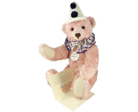 Steiff Limited Edition Teddy Clown 1926, Pink 70cm, 0407277 white tag, 00827 of 1500, boxed with certificate and outer packin