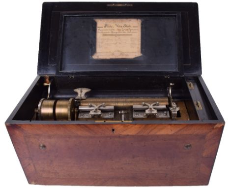 A large Flute et Voix Celeste musical box, most probably by B. A. Bremond,Circa 1870, Ser. No. 7780, playing eight airs, larg