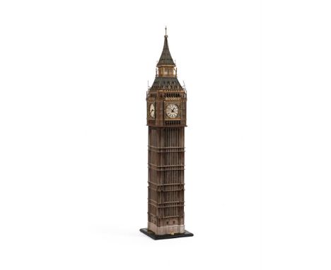 A SCALE MODEL OF 'BIG BEN' THE CLOCK TOWER AT THE PALACE OF WESTMINSTER BY JACK INGLIS TOLTEC STUDIO, LONDON, CIRCA 1965/1966