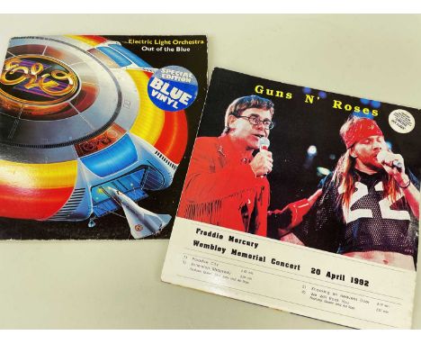 TWO RARE VINYL ALBUMS, comprising Electric Light Orchestra 'Out of the Blue' special edition blue vinyl double LP, 1977; and 