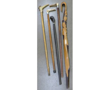 Walking sticks and Sunday stick, etc.