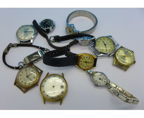 Lady's and gentleman's mechanical wristwatches including Camy, Rotary, Oris, Ingersoll, etc., three a/f