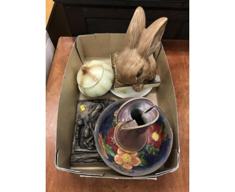 A Bob Olley plaque and a Sylvac rabbit etc.