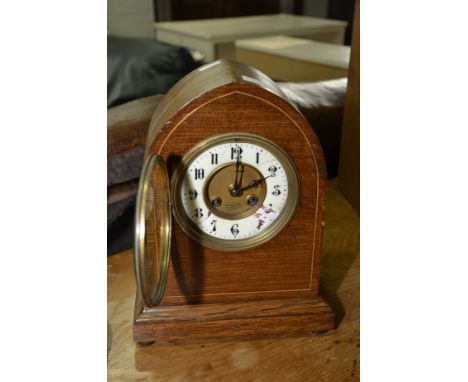 Mahogany cased mantle clock a/F