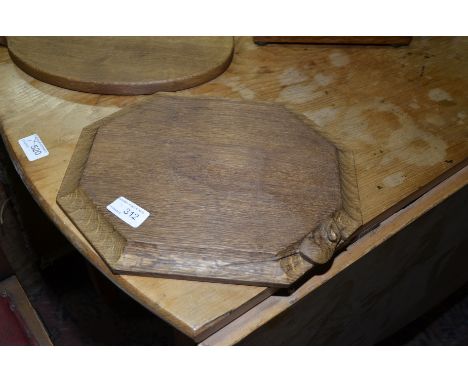 Robert Thompson 'Mouseman' oak bread board