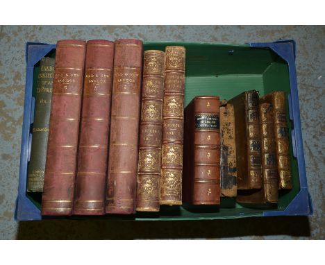 Box of books including 3 vols 'Old And New London', 2 vols 'Master Humphrey's Clock' etc.