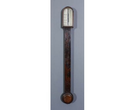 A Victorian rosewood cased stick barometer by Carpenter & Westley, 24 Regent Street, London, with ivory scale and vernier and