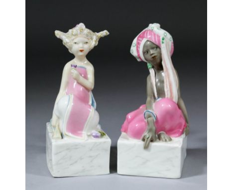 Two Royal Worcester bone china figures - "Magnolia Bud" and "The Thief", modelled by Gwendoline Parnell, in "Arabian Nights" 