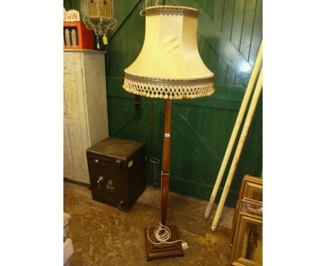 Mid 20thC square tapered column standard lamp