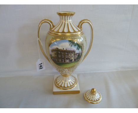 Spode Highgrove House vase and cover - Ltd Edition Prince Charles, Lady Diana Spencer wedding commemoration 279/500