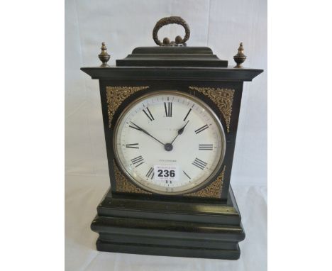Ebonised wooden bracket clock - Martin & Son, Cheltenham 