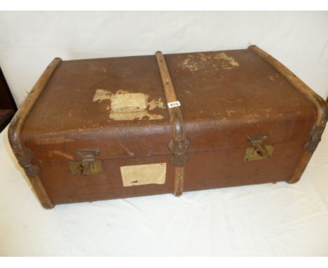Canvas banded cabin trunk 
