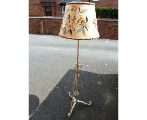 Mid 20thC wrought iron standard lamp