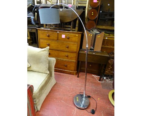 Ultra modern chrome standard lamp and shade E/T