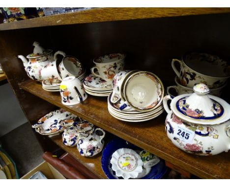 Masons Mandalay - twenty four pieces of breakfastware including teapot and twin handled sugar basin