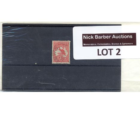 Stamps : Australia - 1d Roo, SG2A with watermark sideways, an extremely scarce item.  In fine used cond, cat value £250.