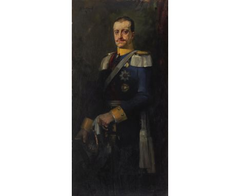 Karl Unkauf1873 Stuttgart - 1921 ebendaHerzog Robert von WürttembergDreiviertelfigur nach links stehend. L. o. signiert und 1