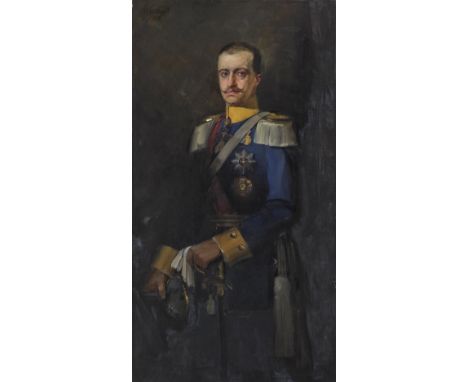 Karl Unkauf1873 Stuttgart - 1921 ebendaHerzog Robert von WürttembergDreiviertelfigur nach links stehend. L. o. signiert und 1