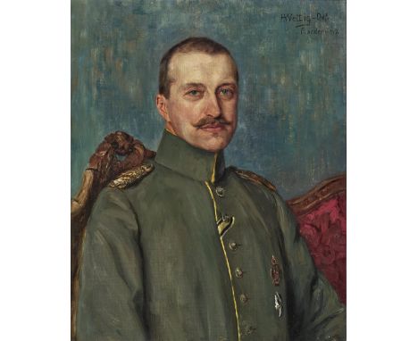 Heinrich Wettig1875 BremenHerzog Robert von WürttembergHüftbild nach rechts sitzend. R. o. signiert, Ortsbezeichnung Düsseldo