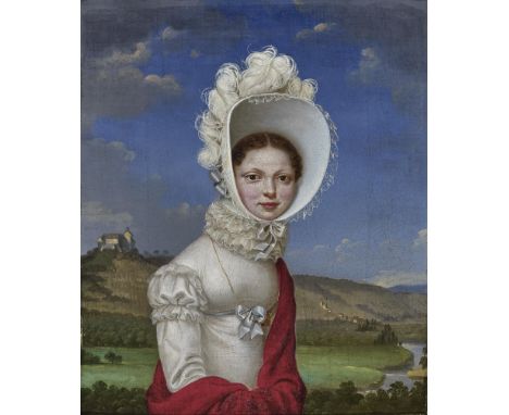 Franz Seraph Stirnbrandum 1788 Kroatien - 1882 StuttgartKönigin Katharina von WürttembergHüftbild leicht nach rechts. Ausblic