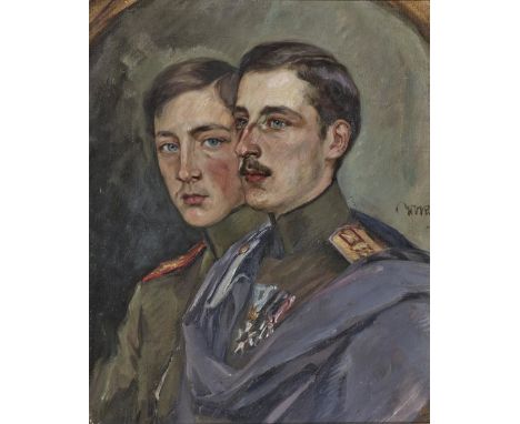 Wilhelm Viktor Krausz1878 Neutra - 1959 Baden b. Wien"Portrait der beiden Prinzen von Bulgarien"Doppelporträt der Prinzen Kyr