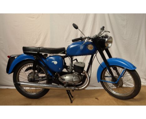 A BSA Bantam Supreme D14/4 175cc motorcycle, in blue, engine number D14B7446, Frame number D14B6708, registration number UNP 